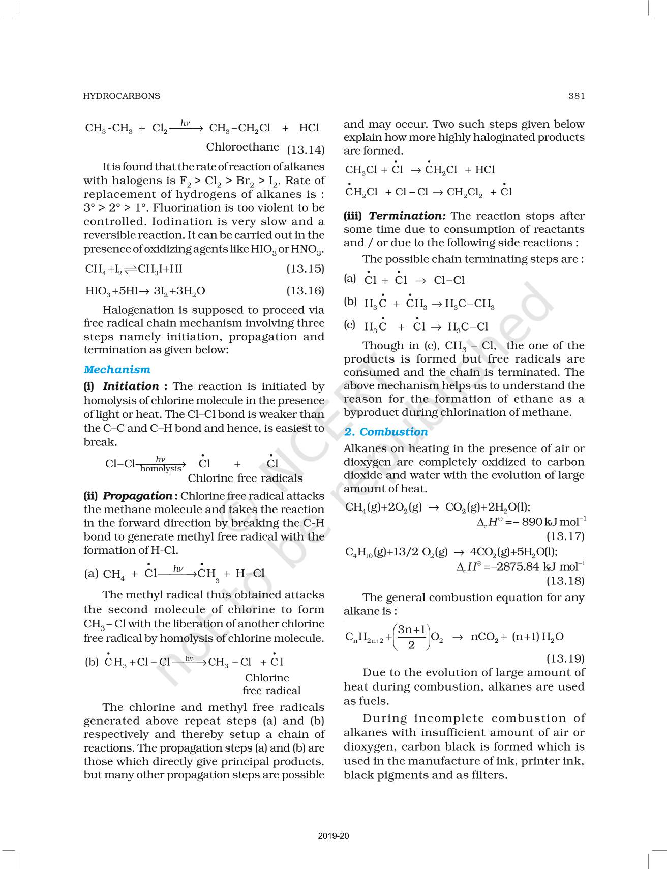 Hydrocarbons NCERT Book Of Class 11 Chemistry Part II